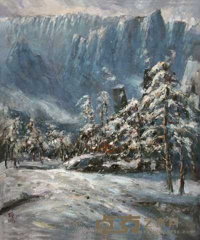 钟涵 雪景 62×52cm